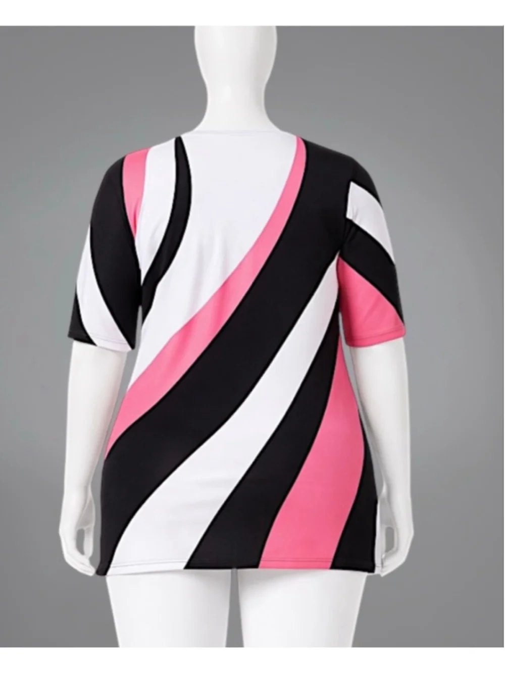 Ashley Stewart Swirl Print Bar Neck Tunic – Size 14/16